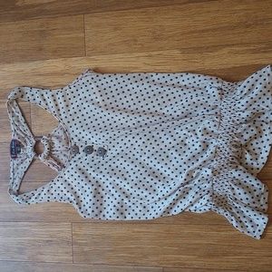 Love Scene drop waist polkadot tank. Size L.